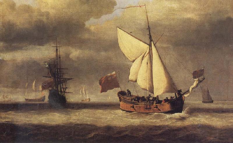 VELDE, Willem van de, the Younger The Yacht Royal Escape Close-hauled in a Breeze Germany oil painting art